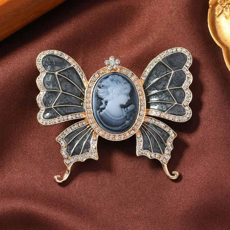 Women's Antique Victorian Style Butturfly Lady Cameo Brooch sold by FloralTrip