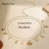 Women's Bohemian Beach Starfish Conch Shell Faux Pearl Waist Chain sold by FloralTrip