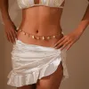 Women's Bohemian Beach Starfish Conch Shell Faux Pearl Waist Chain sold by FloralTrip
