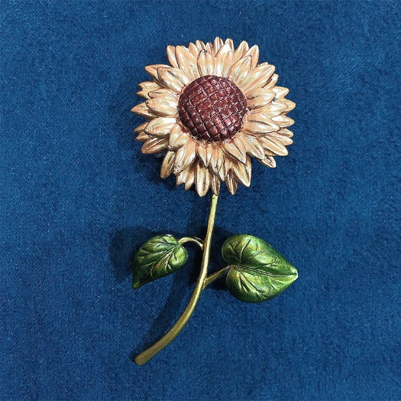 Women's Sunflower Enamel Brooch sold by FloralTrip product image thumbnail 3