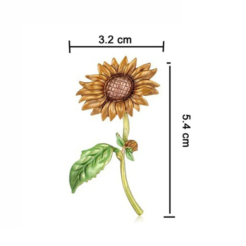 Women's Summer Sunflower Enamel Brooch sold by FloralTrip product image thumbnail 3