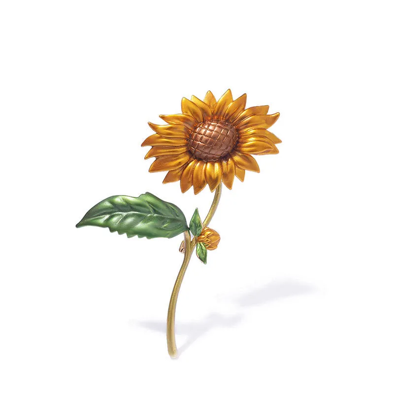 Women's Summer Sunflower Enamel Brooch sold by FloralTrip product image thumbnail 2
