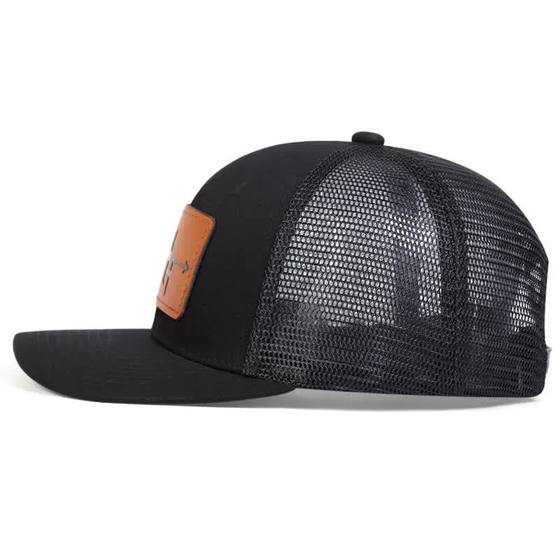 Arrowhead Gun Pattern Leather Label Patch Trucker Hat sold by FloralTrip product image thumbnail 4