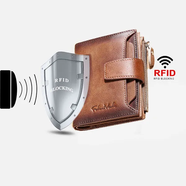 RFID Anti-Theft Multi-Card Slots Large Capacity Genuine Leather Wallet sold by FloralTrip product image thumbnail 2