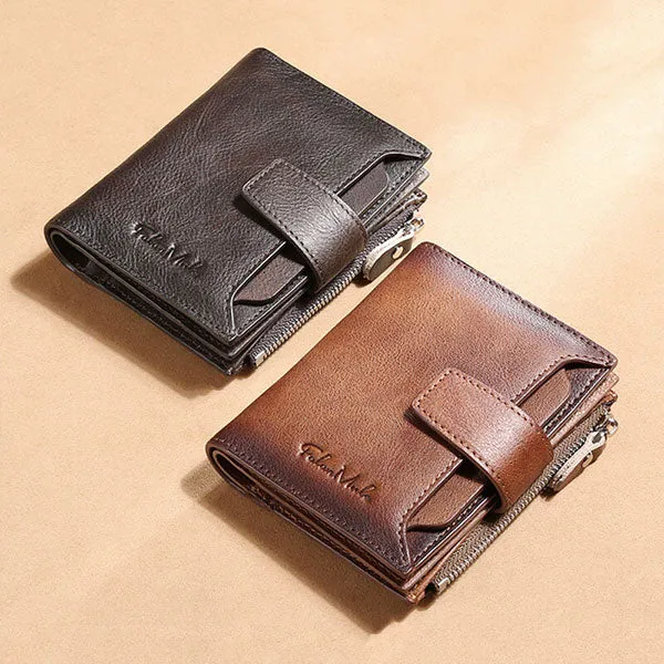RFID Anti-Theft Multi-Card Slots Large Capacity Genuine Leather Wallet sold by FloralTrip product image thumbnail 4