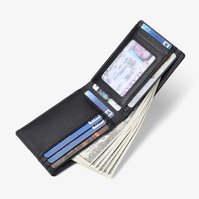 Anti-theft RFID Blocking Leather Front Pocket Wallet with Airtag Holder sold by FloralTrip product image thumbnail 3