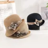 Women's Elegant Roman Style Floral Decor Summer Straw Hat sold by FloralTrip