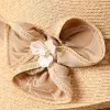 Women's Daisy Decor Flower Ribbon Sunshade Straw Hat sold by FloralTrip