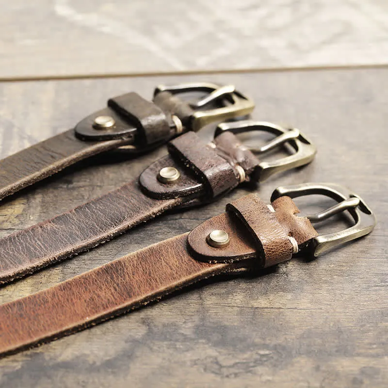 Women's Thin Strap Skinny Cowhide Leather Belt sold by FloralTrip product image thumbnail 2