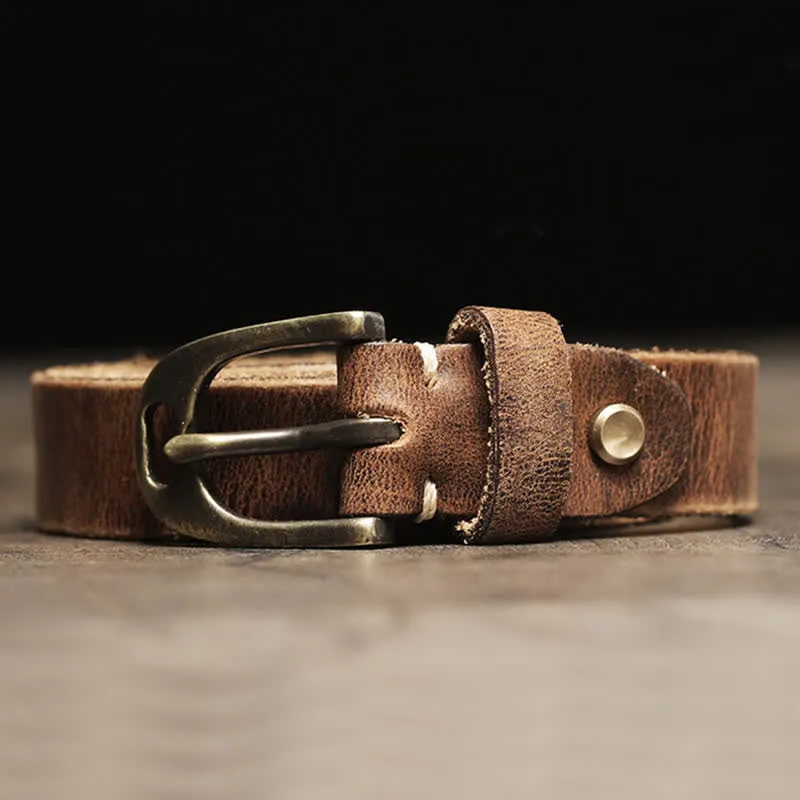 Women's Thin Strap Skinny Cowhide Leather Belt sold by FloralTrip product image thumbnail 3