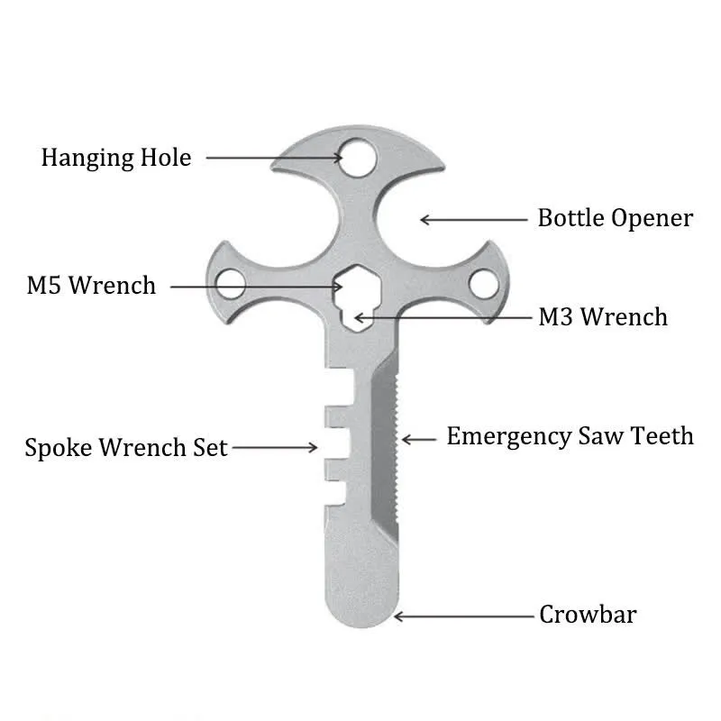 Outdoor Portable Mini Crowbar Bottle Opener Cross EDC Keychain sold by FloralTrip product image thumbnail 4
