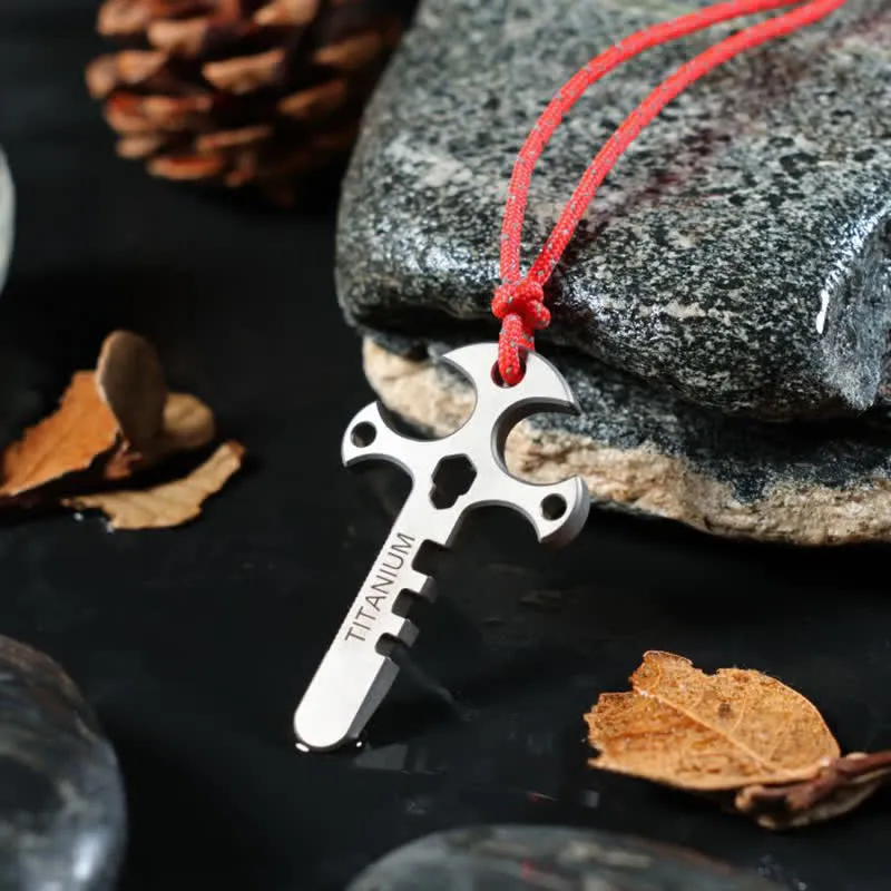 Outdoor Portable Mini Crowbar Bottle Opener Cross EDC Keychain sold by FloralTrip