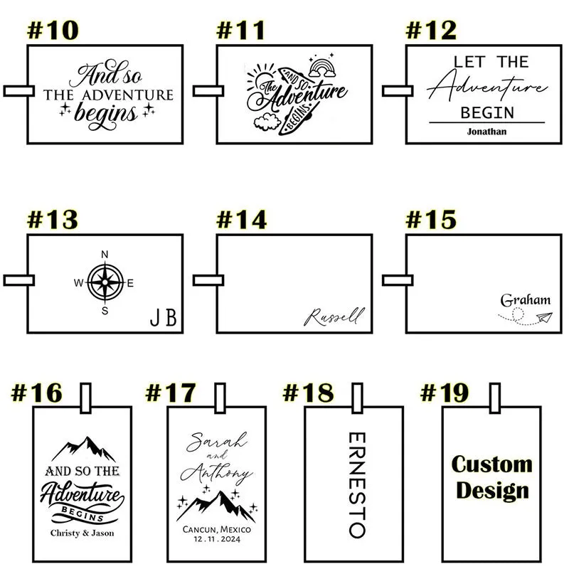 One-Sided Custom Your Text Travel Leather Luggage Tag sold by FloralTrip product image thumbnail 5