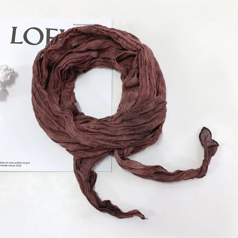 Women's Fashion Tie-Dye Creased Thin Long Scarf sold by FloralTrip product image thumbnail 5