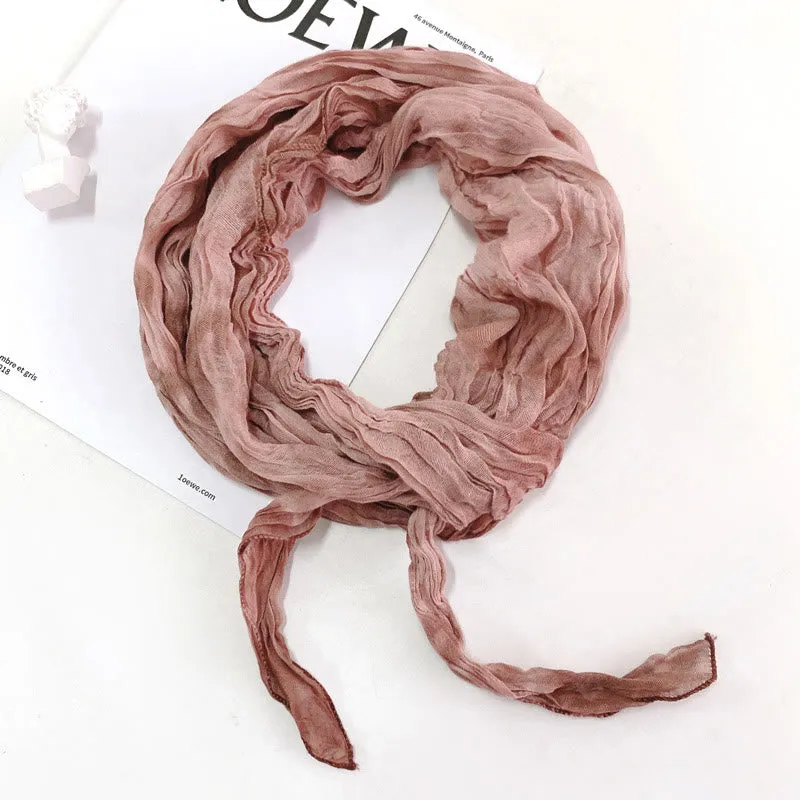 Women's Fashion Tie-Dye Creased Thin Long Scarf sold by FloralTrip product image thumbnail 3