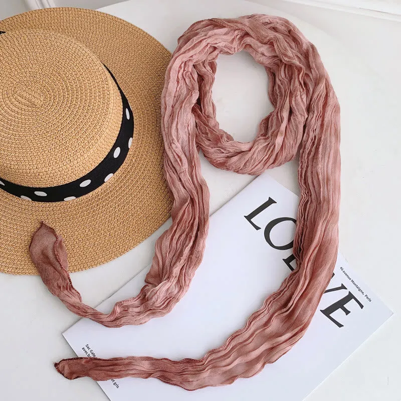 Women's Fashion Tie-Dye Creased Thin Long Scarf sold by FloralTrip