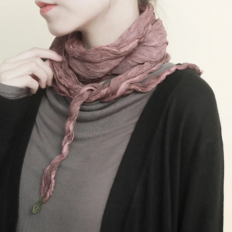 Women's Fashion Tie-Dye Creased Thin Long Scarf sold by FloralTrip product image thumbnail 2