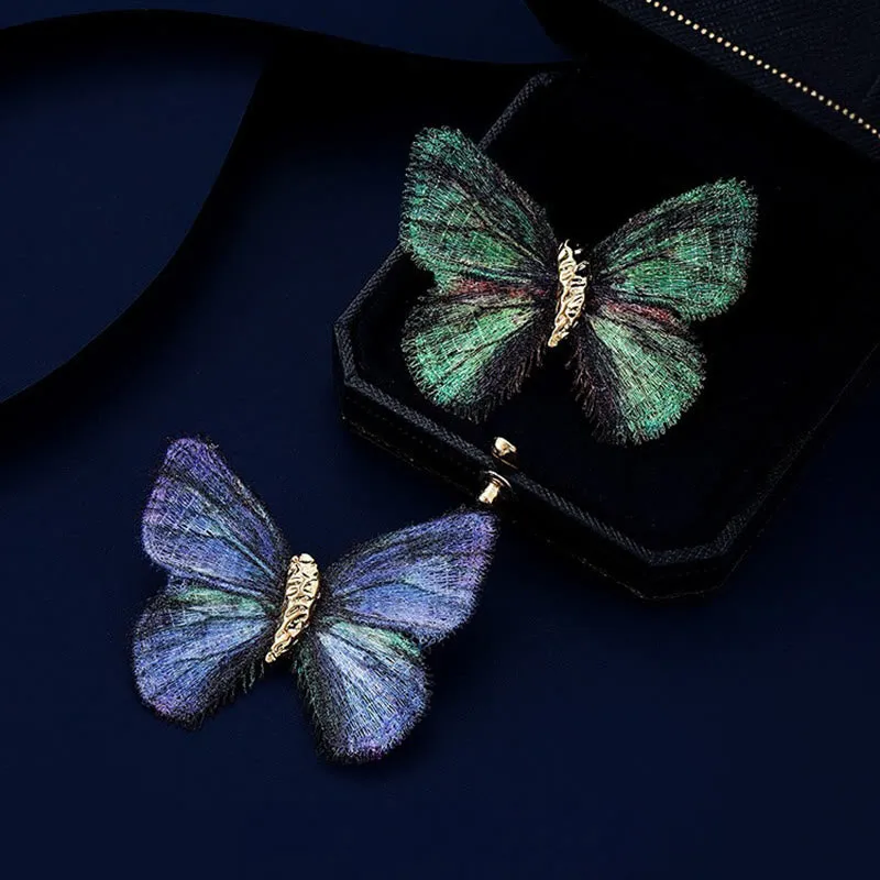 Women's Retro Butterfly Gradient Color Embroidered Brooch sold by FloralTrip product image thumbnail 5
