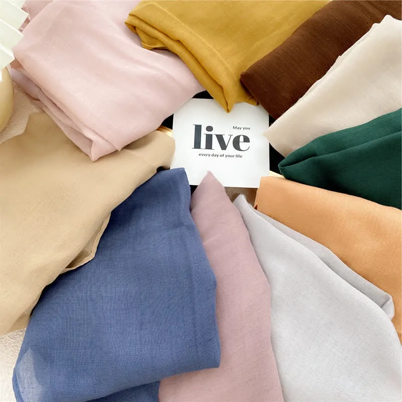 Women's Solid-color Thin Shawl Triangle Scarf sold by FloralTrip product image thumbnail 2