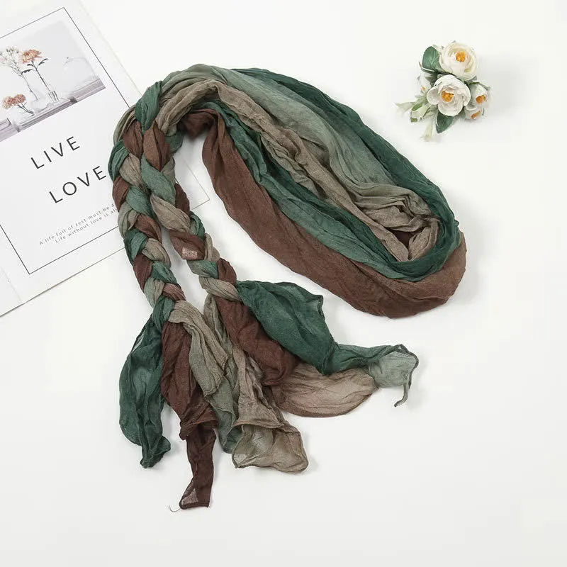 Women's Colorful PHeadband Braided Twist Knotted leated Scarf sold by FloralTrip
