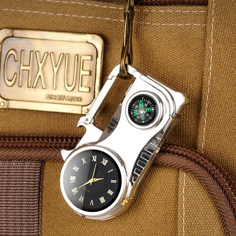Multi-purpose Compass Watch Portable Keychain Butane Lighter sold by FloralTrip