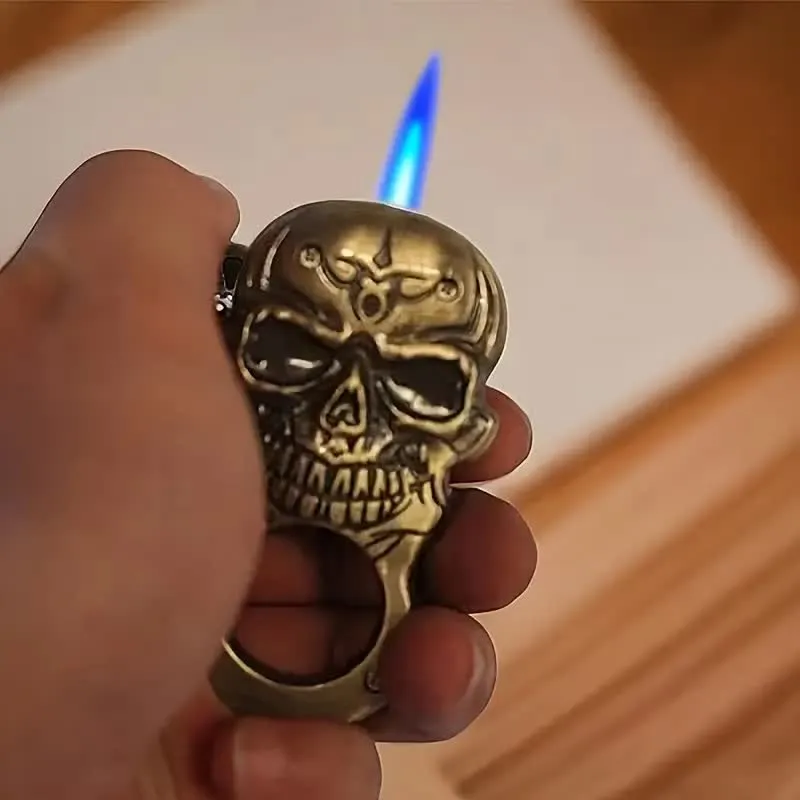 Noble Skull Face Multifunctional Tool Butane Lighter Keychain sold by FloralTrip product image thumbnail 5