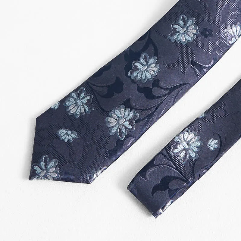 Men's Graceful Little Daisy Floral Printed Design Necktie sold by FloralTrip product image thumbnail 3