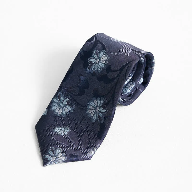 Men's Graceful Little Daisy Floral Printed Design Necktie sold by FloralTrip