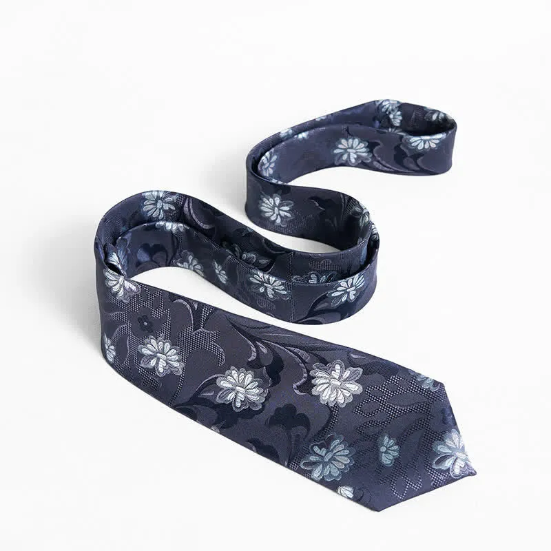 Men's Graceful Little Daisy Floral Printed Design Necktie sold by FloralTrip product image thumbnail 2