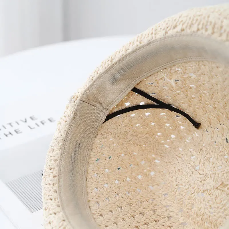 Men's Classic British-style Leather Strap Straw Fedora Hat sold by FloralTrip product image thumbnail 4