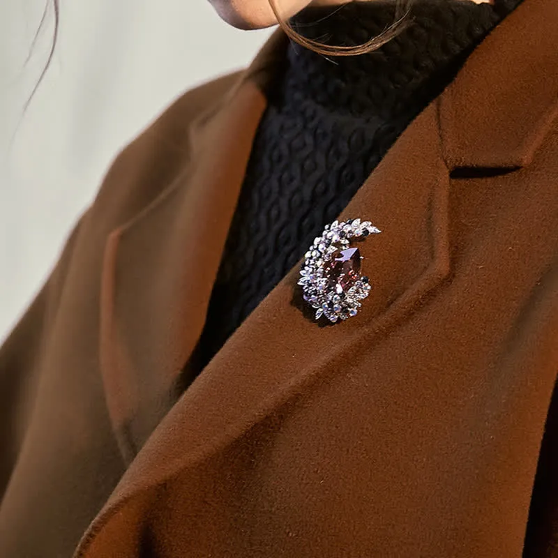 Women's Shiny Crystal Half Moon Shape Brooch sold by FloralTrip product image thumbnail 2