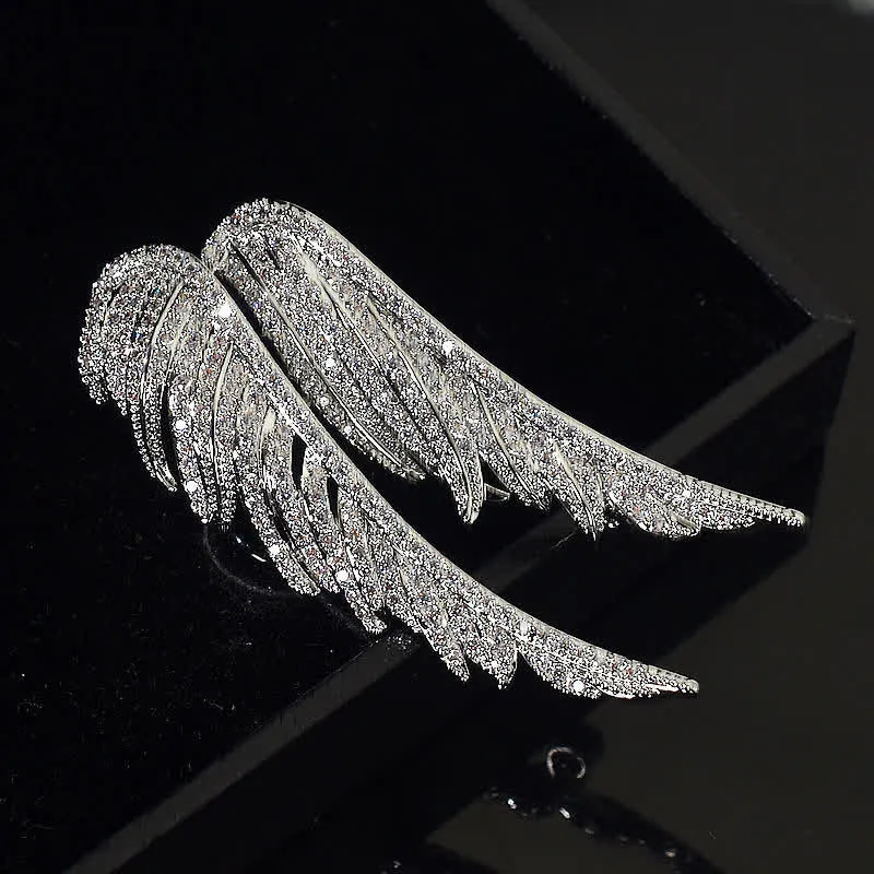Women's Angel's Wings Exquisite Feather Shape Brooch sold by FloralTrip product image thumbnail 2