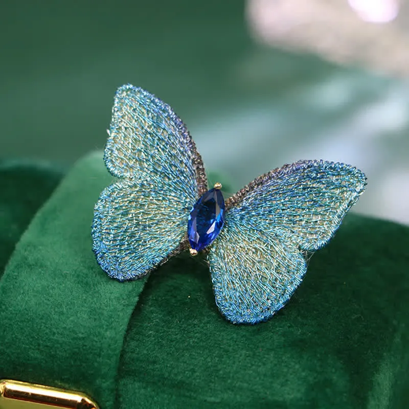 Women's Hand-embroidered Butterfly Crystal Body Brooch sold by FloralTrip product image thumbnail 4