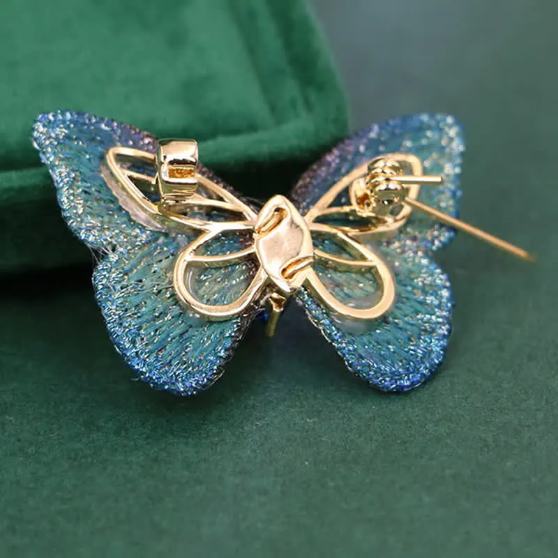 Women's Hand-embroidered Butterfly Crystal Body Brooch sold by FloralTrip product image thumbnail 5