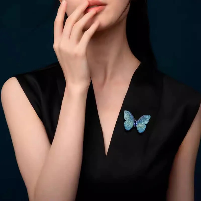 Women's Hand-embroidered Butterfly Crystal Body Brooch sold by FloralTrip product image thumbnail 2