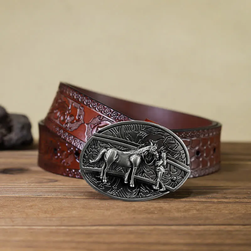 Men's DIY Cowgirl Hidden Folding Knife Leather Belt sold by FloralTrip