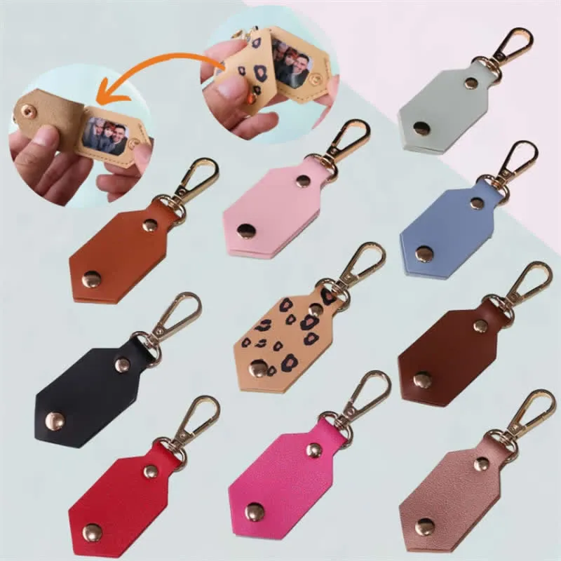 Custom Photo Birthday Anniversary Partner Leather Keychain sold by FloralTrip product image thumbnail 3