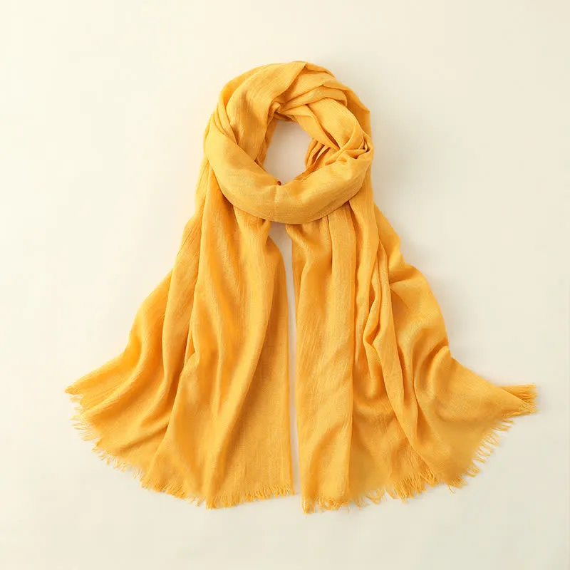 Écharpe d'été fine et froissée de couleur unie sold by FloralTrip product image thumbnail 2