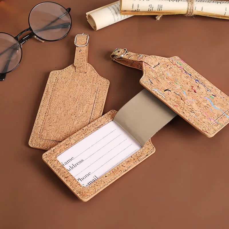 Natural Cork Pattern One-Sided Custom Your Text Luggage Tag sold by FloralTrip