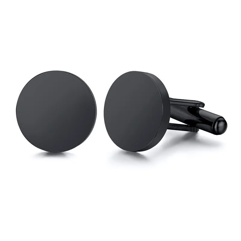 1 Pair Laser Engraved Custom Round Shape Suit Cufflinks sold by FloralTrip product image thumbnail 3