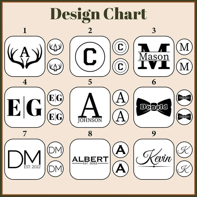 1 Pair Classic Custom Name Wooden Cufflinks with Box sold by FloralTrip product image thumbnail 4