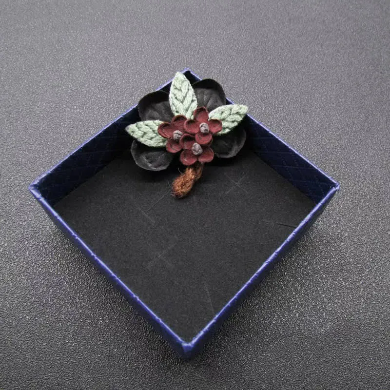 Red Daisy Wedding Original Design Flower Cloth Brooch sold by FloralTrip product image thumbnail 4