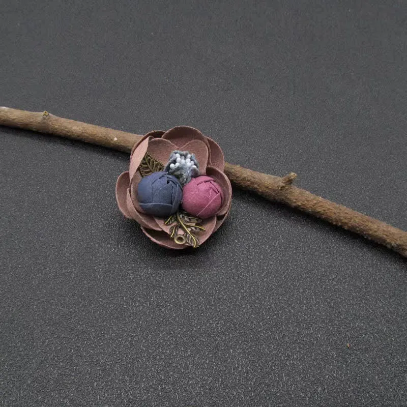 Cute Bud Wedding Original Design Mini Flowers Cloth Brooch sold by FloralTrip product image thumbnail 3