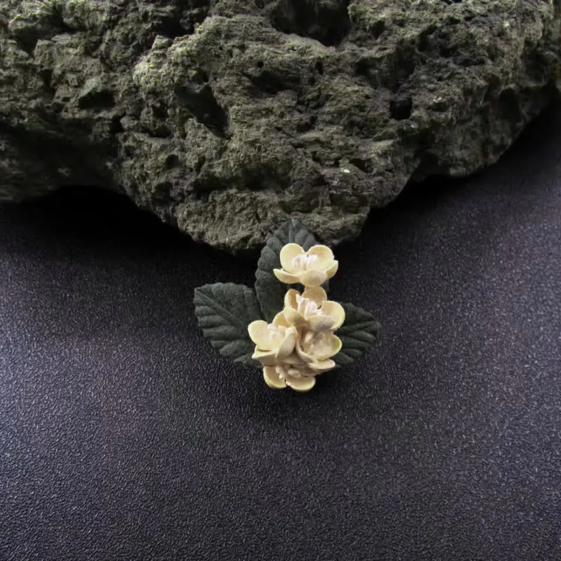 Ivory Wedding Original Design Mini Flowers Cloth Brooch sold by FloralTrip