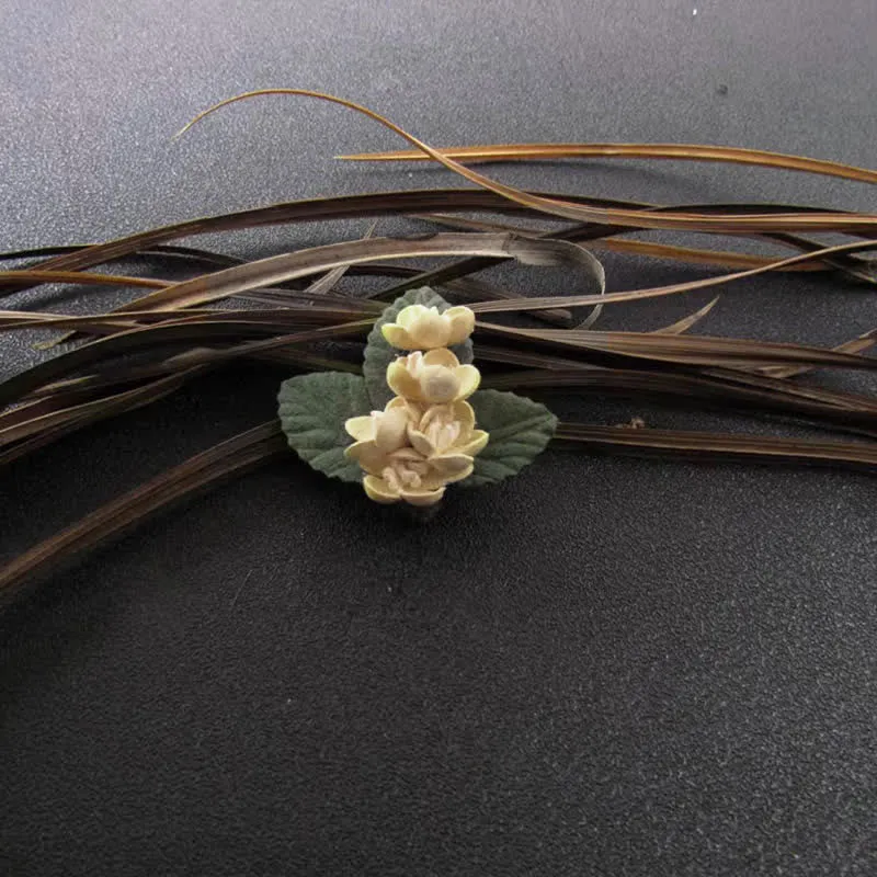 Ivory Wedding Original Design Mini Flowers Cloth Brooch sold by FloralTrip product image thumbnail 3