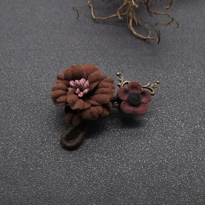 Charming Coffee Wedding Original Design Flower Cloth Brooch sold by FloralTrip