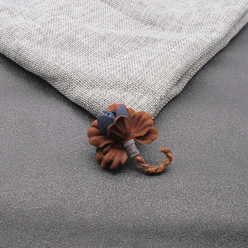 Chestnut Colour Wedding Original Design Flower Cloth Brooch sold by FloralTrip