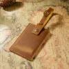 Travel Custom Your Text One-Sided Cowhide Leather Luggage Tag sold by FloralTrip