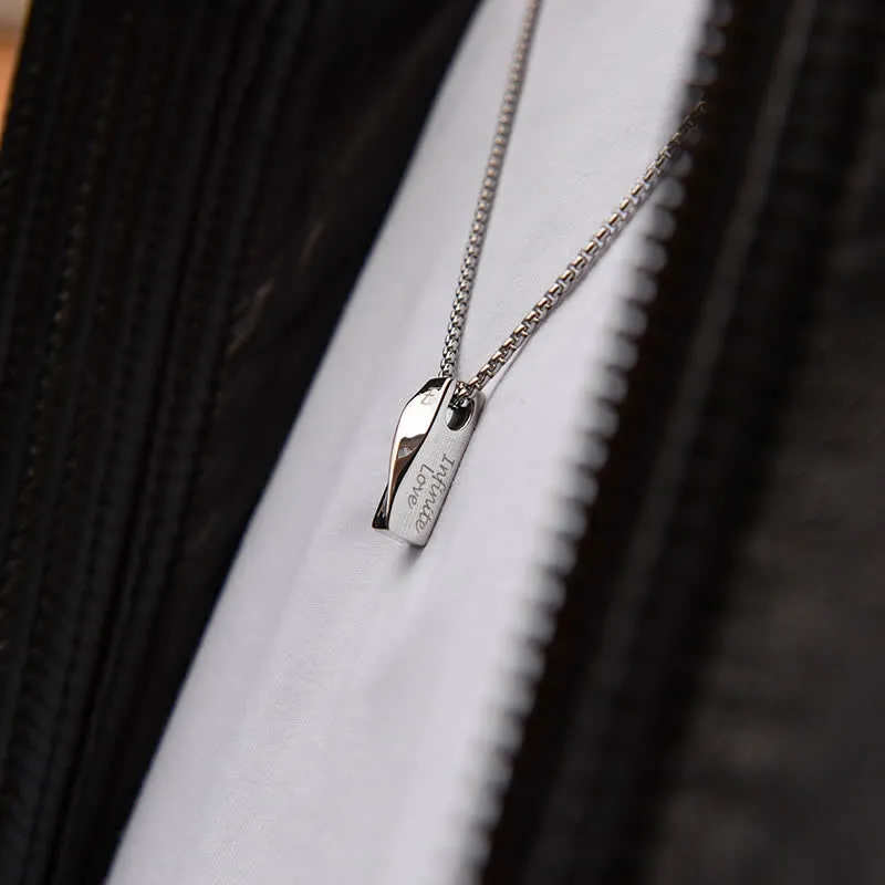 Chic Custom Name Twist Pendant Necklace sold by FloralTrip product image thumbnail 2