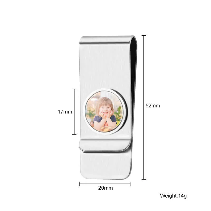Custom Color Photo Wedding Gift Idea Money Clip sold by FloralTrip product image thumbnail 3